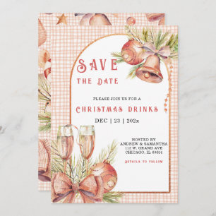 Personalized Christmas Party Save The Date Invitation