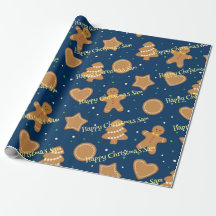 Personalized Christmas pattern wrapping paper