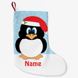 Personalized Christmas Penguin Small Christmas Stocking