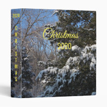 Personalized Christmas Photo Album 3 Ring Binder