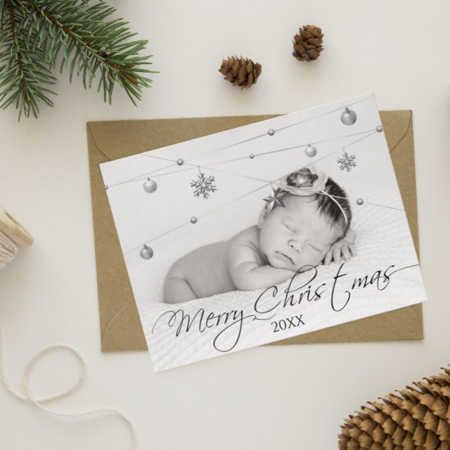 Personalized Christmas Photo and Calligraphy Postcard (Creator Uploaded)
