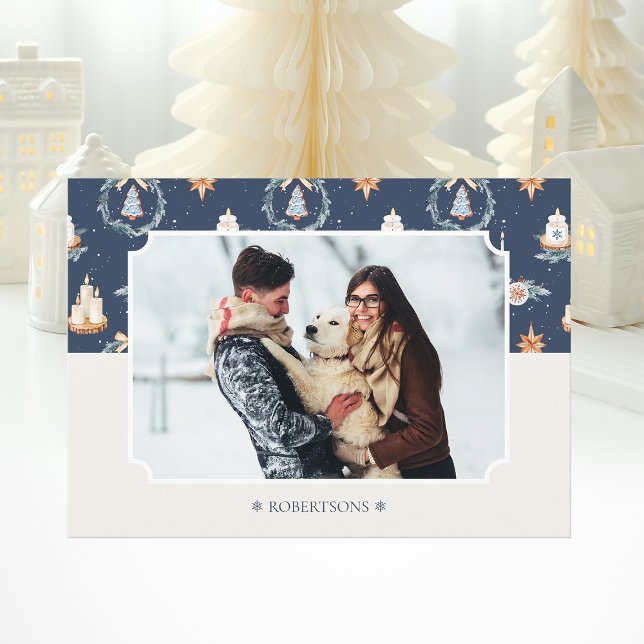 Personalized Christmas Photo Card with Family Name (Creator Uploaded)