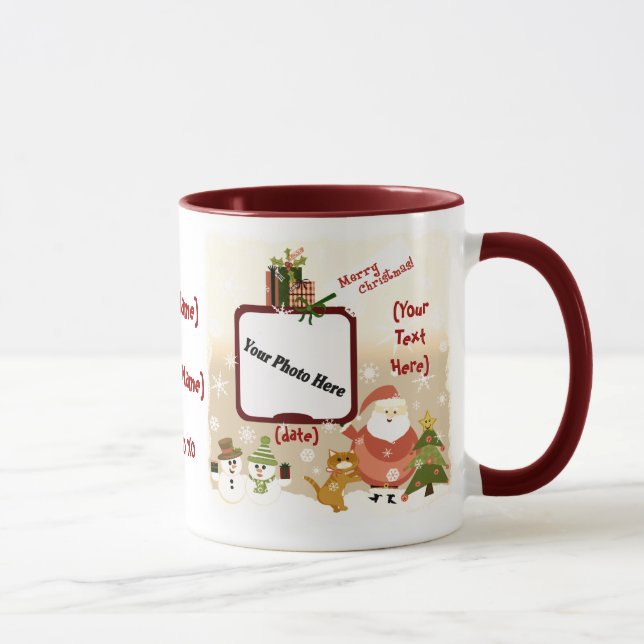 Personalized Christmas Photo Coffee Mug (Right)
