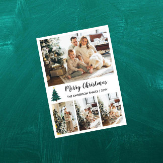 Personalized Christmas Photo Collage  Holiday Card