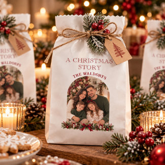 Personalized Christmas Photo Favor Bags