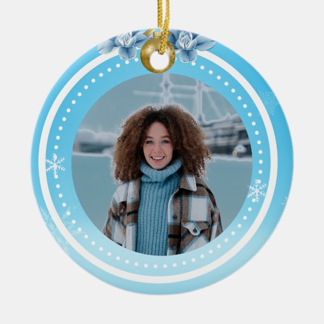 Personalized Christmas Photo Frame  Ornament (Front)