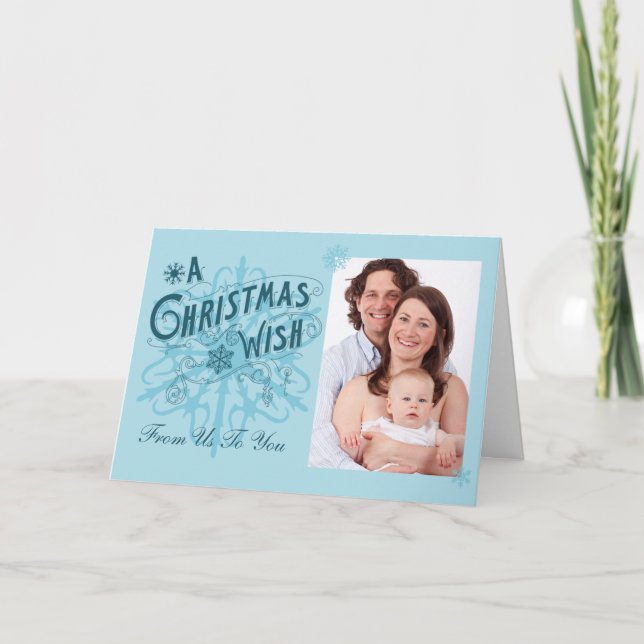 Personalized Christmas Photo Greeting Card (Front)