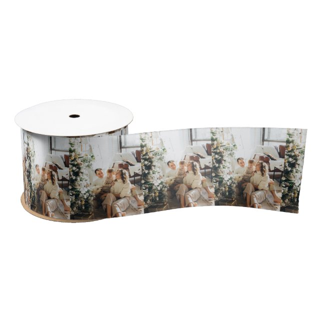 Personalized Christmas Photo Satin Ribbon (Spool)