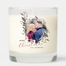Personalized Christmas Photo Scented Jar Candle