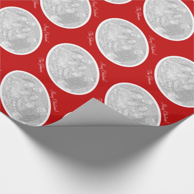 Personalized Christmas photo wrapping paper (Corner)