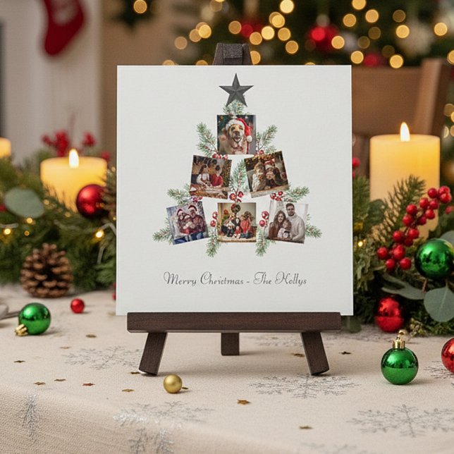 Personalized Christmas photos tree Holiday Card (Creator Uploaded)