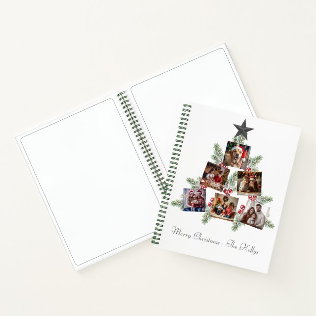 Personalized Christmas photos tree Notebook (Inside)