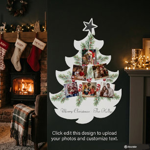 Personalized Christmas photos tree Wall Decal