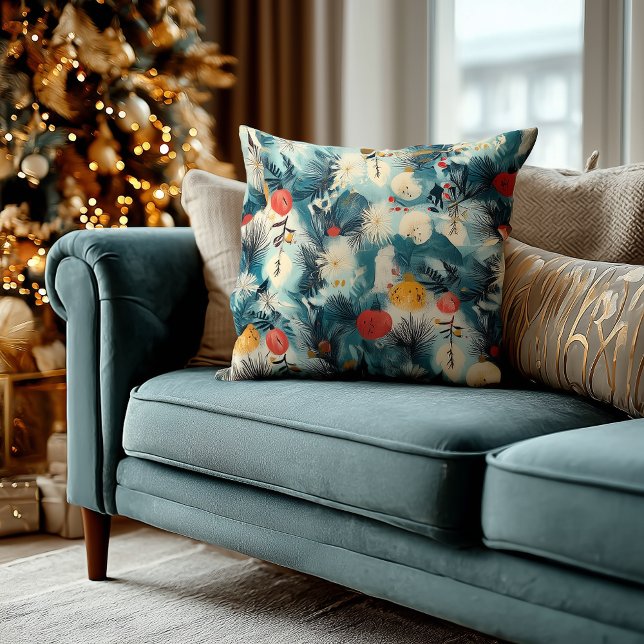 Personalized Christmas Pillow with Turquoise (Creator Uploaded)