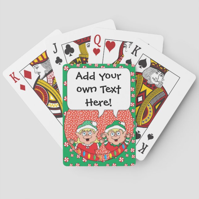 Personalized Christmas Playing Cards (Back)