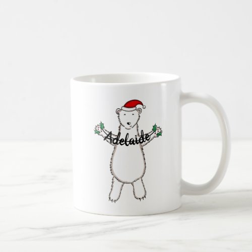 Personalized Christmas Polar Bear Christmas Coffee Mug