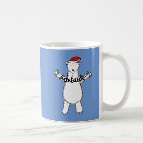 Personalized Christmas Polar Bear Christmas Coffee Mug