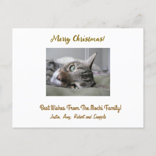Personalized Christmas Post Card With Photo