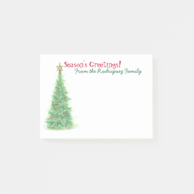 Personalized Christmas post-it notes (Front)