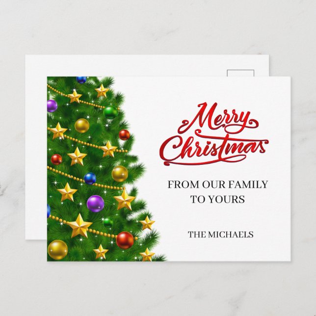 Personalized Christmas Postcard (Front/Back)