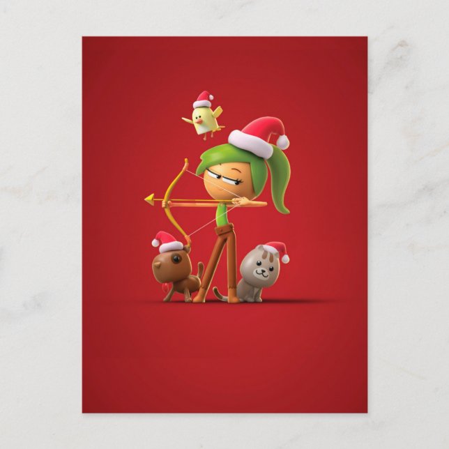 Personalized Christmas Postcard for Sagittarius (Front)