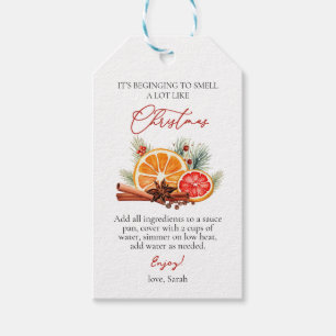 Personalized Christmas Potpourri Recipe Gift Tag