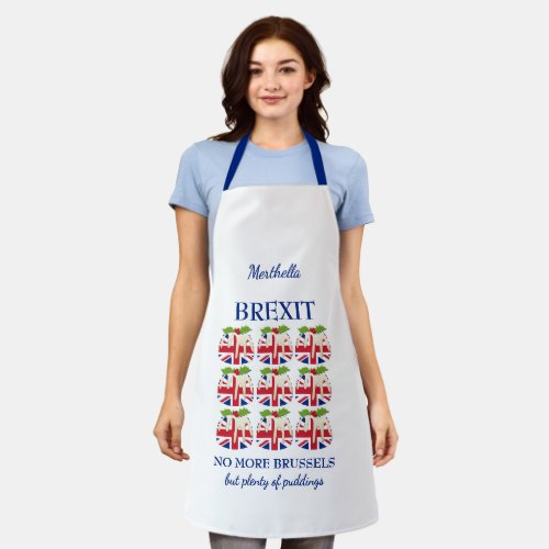 Personalized  Christmas Pudding  BREXIT Apron