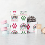 Personalized Christmas Puppy Paws Holiday Photo Wrapping Paper<br><div class="desc">Personalized Christmas Puppy Paws Holiday Photo Wrapping Paper</div>