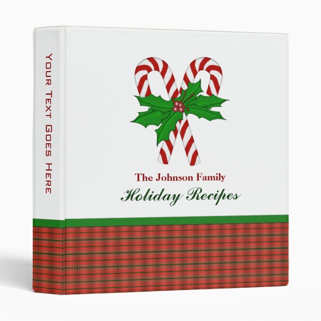 Personalized Christmas Recipe Binder (Front/Spine)
