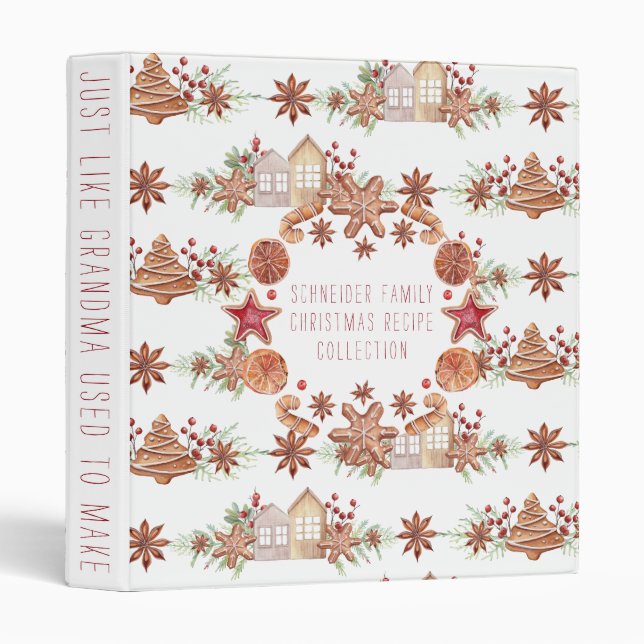 Personalized Christmas Recipe Binder (Front/Spine)