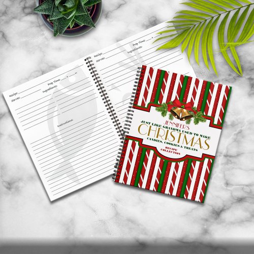 Personalized Christmas Recipe Notebook