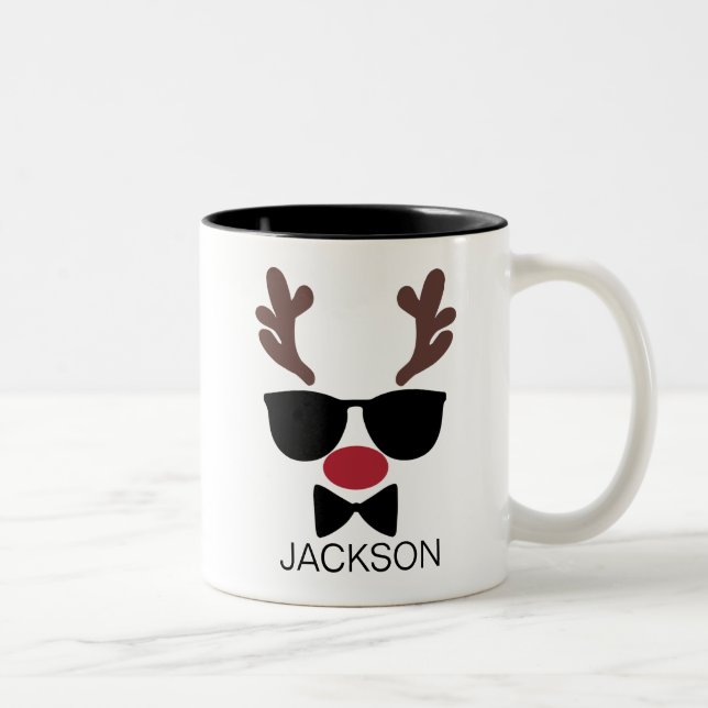 Personalized Reindeer Coffee Mug