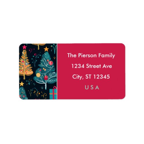 Personalized Christmas Return Address Labels