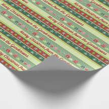 Personalized Christmas Ribbons Wrapping Paper