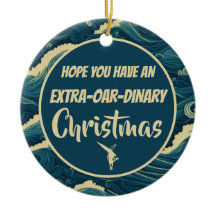 Personalized Christmas rowing funny Ornament