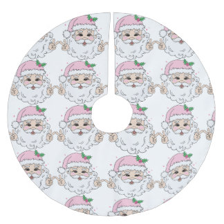 Personalized Christmas Santa Photo  Brushed Polyester Tree Skirt
