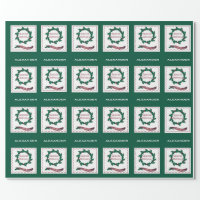 Christmas from Santa Official Seal Red Stripes Wrapping Paper