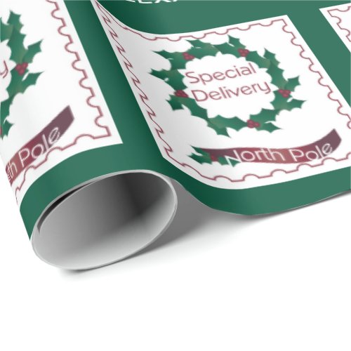 Personalized Christmas Santa Special Delivery Wrapping Paper