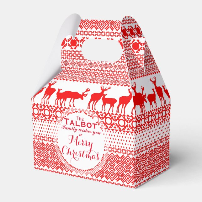 Personalized CHRISTMAS SEASON'S GREETING Favor Box (Front Side)