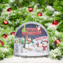Personalized Christmas Snow Globe Custom Family