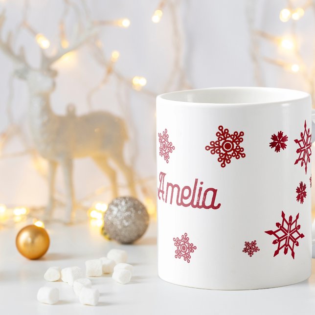 Personalized Christmas snowflake Coffee Mug (Creator Uploaded)