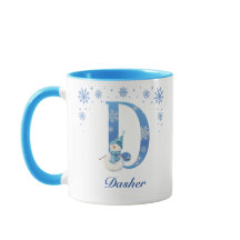 Personalized Christmas Snowflake Monogram D