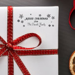 Personalized Christmas Snowflake Rubber Stamp<br><div class="desc">Spread some holiday cheer with this delightful custom rubber stamp! The wintry snowflake design adds a touch of elegance to your Christmas cards, gift tags, and wrapping paper. Whether you’re labeling gifts or creating your own holiday greetings, this stamp is perfect for the festive season. Features: Vintage-inspired snowflake motif Personalized...</div>