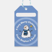 Personalized Christmas Snowman Gift Tags