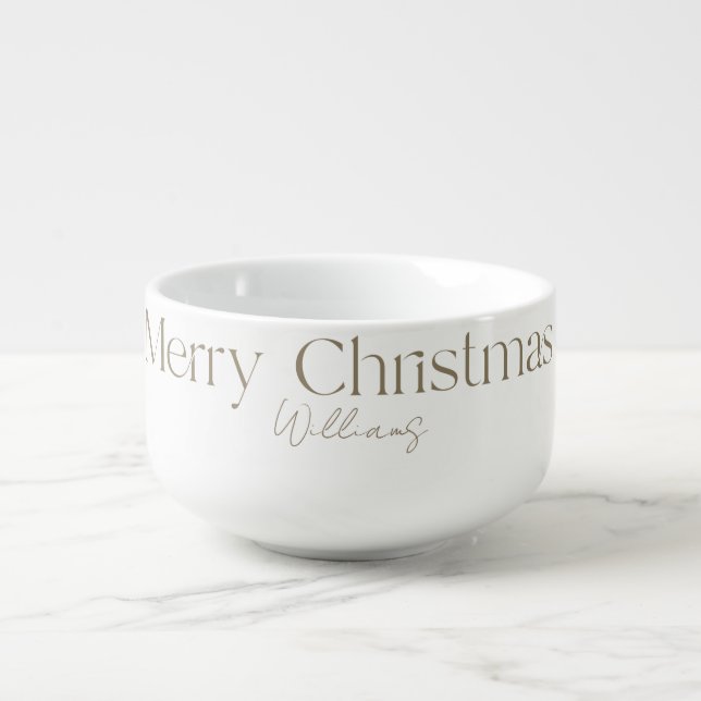 Personalized Christmas  Soup Mug (Front)