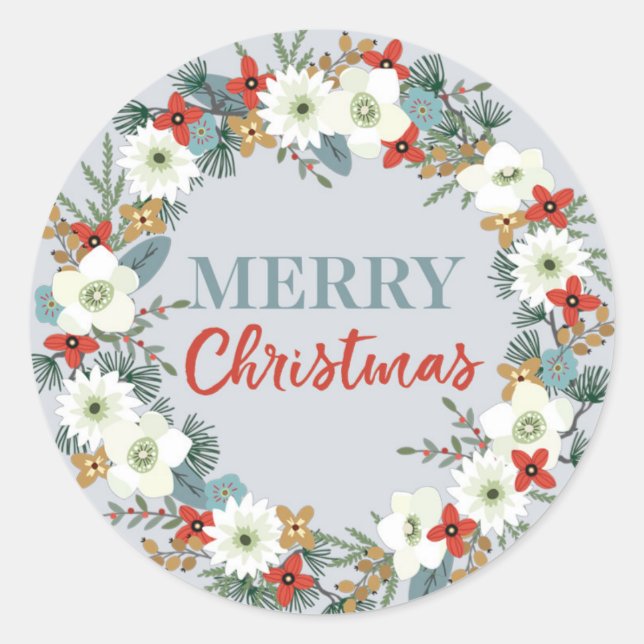 Personalized Christmas spot hand lettered stickers (Front)