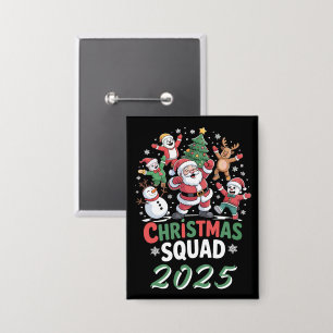 Personalized Christmas Squad 2025 Santa Family Button