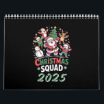 Personalized Christmas Squad 2025 Santa Family Calendar<br><div class="desc">Christmas Squad 2025 Santa Elf Family Matching Pajamas</div>