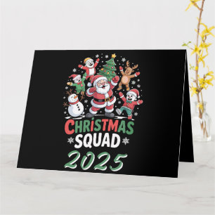 Personalized Christmas Squad 2025 Santa Family Card