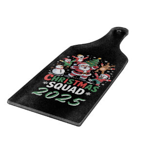 Personalized Christmas Squad 2025 Santa Family  Cutting Board